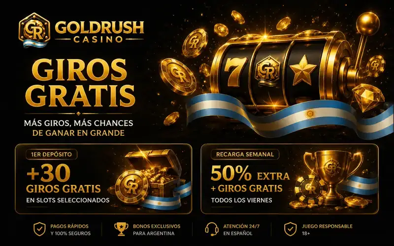 Giros gratis y promociones semanales de Gold Rush Casino